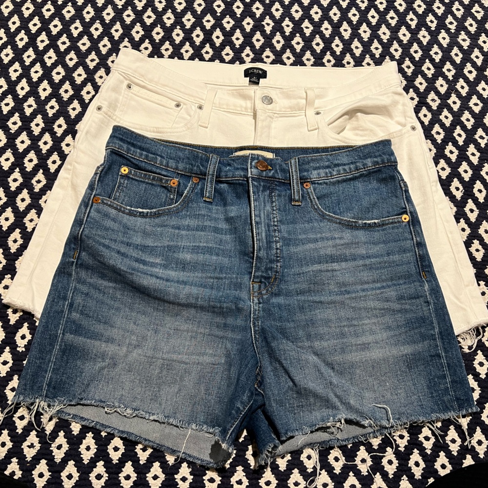 Pair of denim shorts